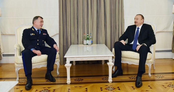 Azerbaijani president receives Russian Border Service head